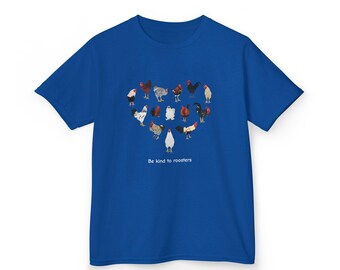 Soyez gentil avec les coqs T-shirts enfant | Illustration de coeur de poulet