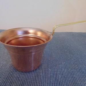 Vintage Genuine Copper Water Dipper With Solid Brass Handle, 1970's Vintage Copper Ladle Vintage Copper Water Dipper Farmhouse Kitchen image 8