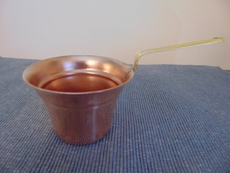 Vintage Genuine Copper Water Dipper With Solid Brass Handle, 1970's Vintage Copper Ladle Vintage Copper Water Dipper Farmhouse Kitchen image 8