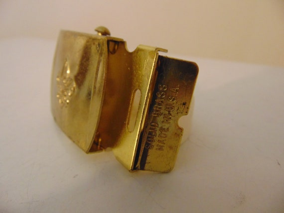 Vintage Solid Brass Boy Scouts Of America Belt Bu… - image 4