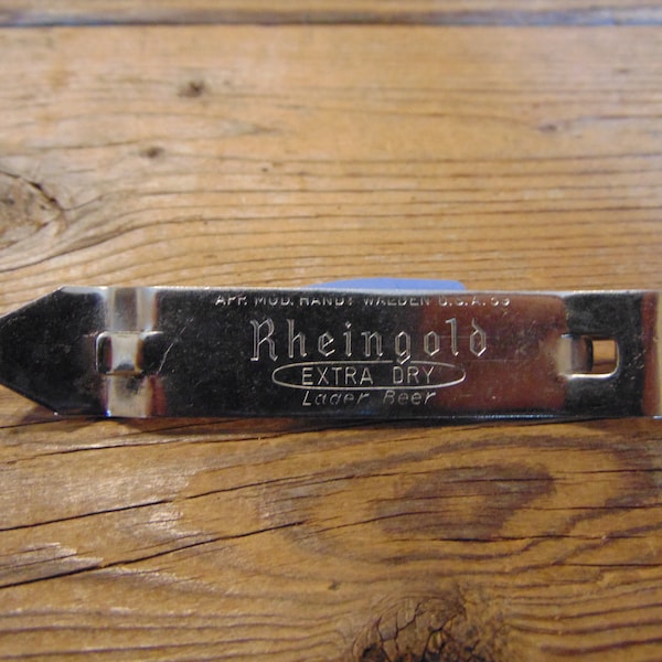 Vintage Rheingold Beer Souvenir Can & Bottle Opener, 1960's -Reingold Memorabilia - Vintage Beer Can Opener- Rheingold Beer Souvenir-Barware