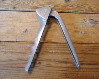 Vintage &quot;Heller Hostess Ware&quot; Deluxe Garlic Press, Made In Italy, Cast Aluminum, 1960&#39;s - Vintage Garlic Press - Italian Made Garlic Press