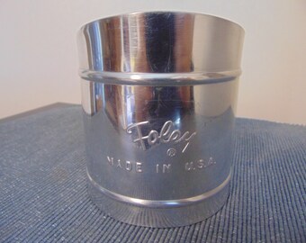 Vintage "Foley" Aluminum Flour Sifter, Hand Held, Lever Squeeze Black Painted Handle, Made In U.S.A.,1960's -Foley's Flour Sifter -Farmhouse