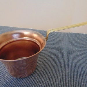 Vintage Genuine Copper Water Dipper With Solid Brass Handle, 1970's Vintage Copper Ladle Vintage Copper Water Dipper Farmhouse Kitchen image 1