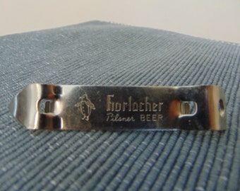 Vintage 1950&#39;s &quot;Horlacher Pilsner Beer&quot; Can & Bottle Opener,Embossed Penguin Design -Horlacher Beer Bottle Opener-Vintage Barware-Breweriana