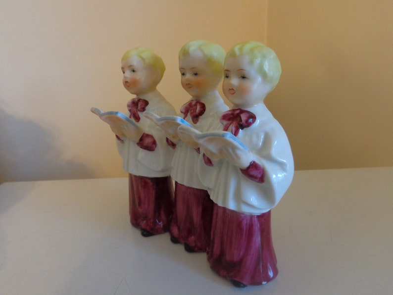 Vintage Trio Of Singing Christmas Choir Boys Made In Japan Etsy