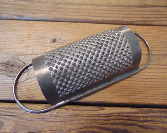 Vintage Tin Spice Grater With 2 Handles, 1940's, Hand Held -Vintage Nutmeg Grater - Farmhouse Kitchen-Vintage Spice Grater-1940's Tin Grater