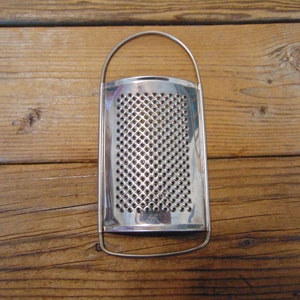 Vintage Stainless Steel Grater With Handle, Hand Held,Never Been Used,1970&#39;s -Vintage Nutmeg Grater-Vintage Kitchen Grater-Farmhouse Kitchen
