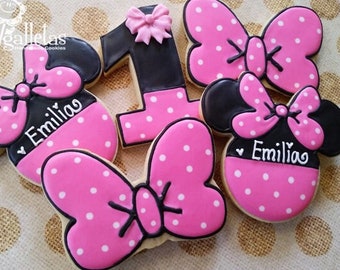 Minnie Mouse Themed Cookies - 1 dozen