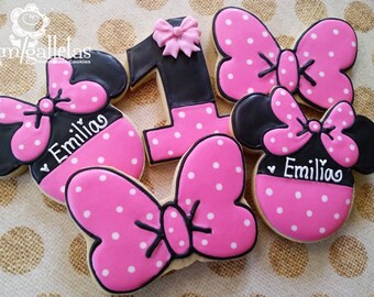Minnie Mouse Themed Cookies - 1 dozen