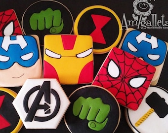 Avengers /Superhero cookies -1 dozen
