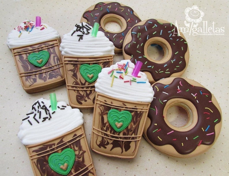 Coffee and Donuts Cookies/Iced Coffee/Latte/Frappuccino/Frozen image 0