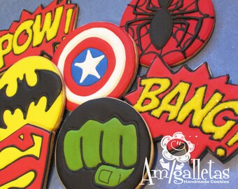 Superheroes Cookies - 1 dozen