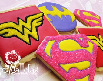 Superhero girl cookies - 1 dozen