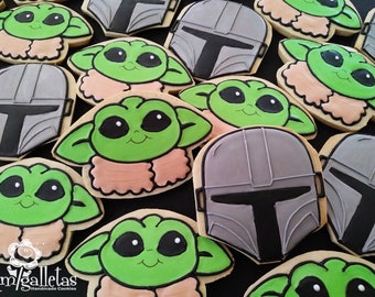 Baby Yoda Cookies / Mandalorian -1 dozen