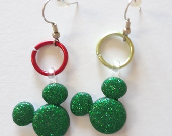 Pendientes/Pulsera de cuentas de Mickey Mouse