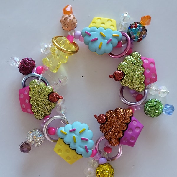 Bracelet cupcake/bracelet pour perles