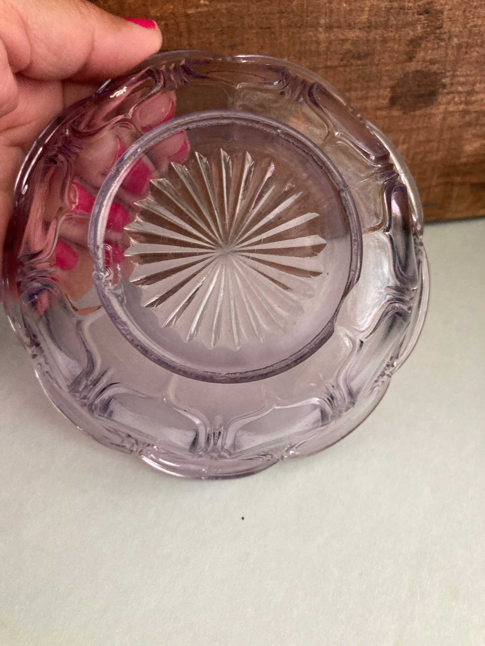 Vintage Purple depression glass bowl candy bowl | Etsy