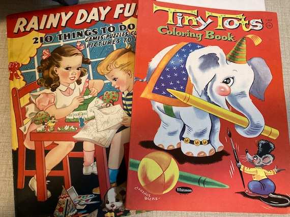 Vintage Childrens Coloring Books Buyers Choice 