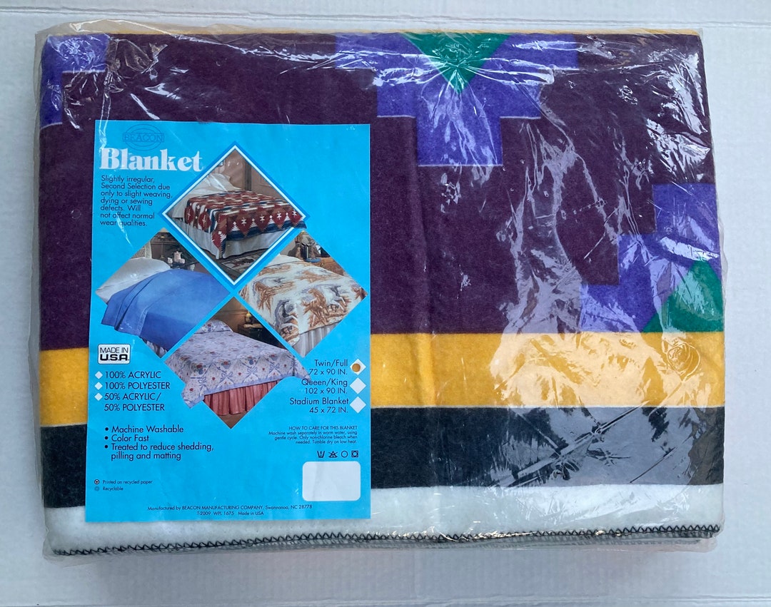 Vintage / Retro BEACON Blanket Made in USA Twin/full Etsy