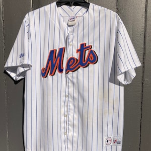 VINTAGE New York Mets Baseball Jersey Mens Medium Russell Athletic MLB  Pinstripe