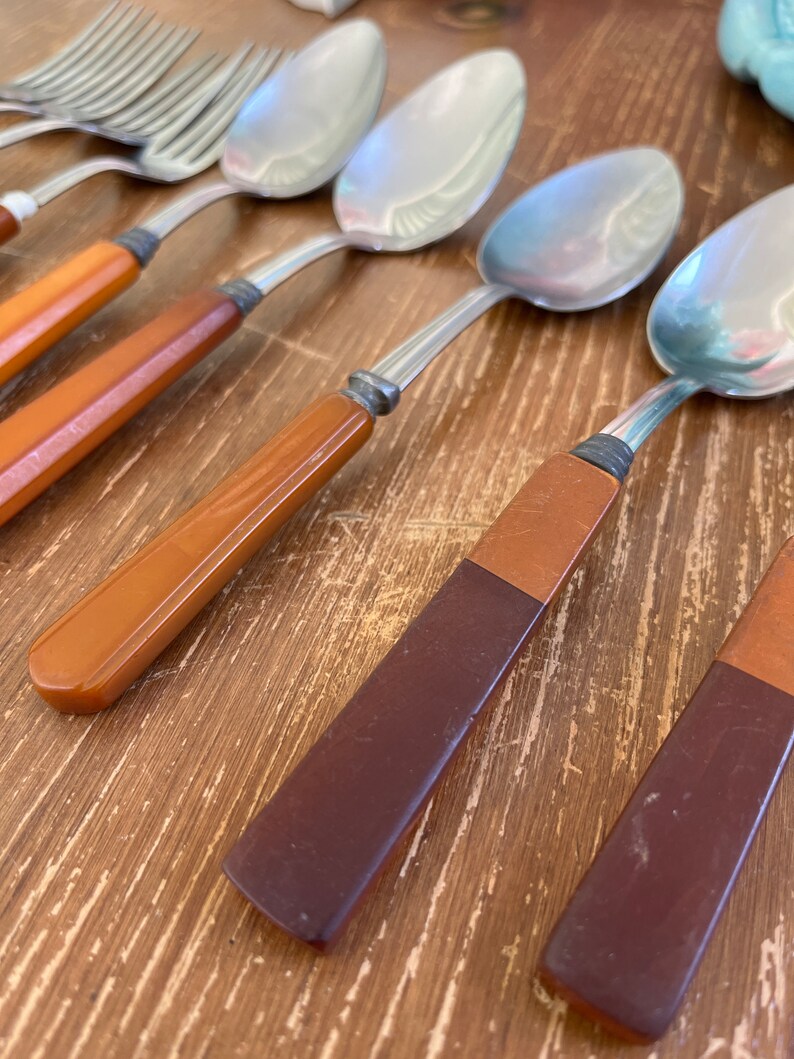 Vintage, Bakelite, Utensils, Forks, Spoons Etsy