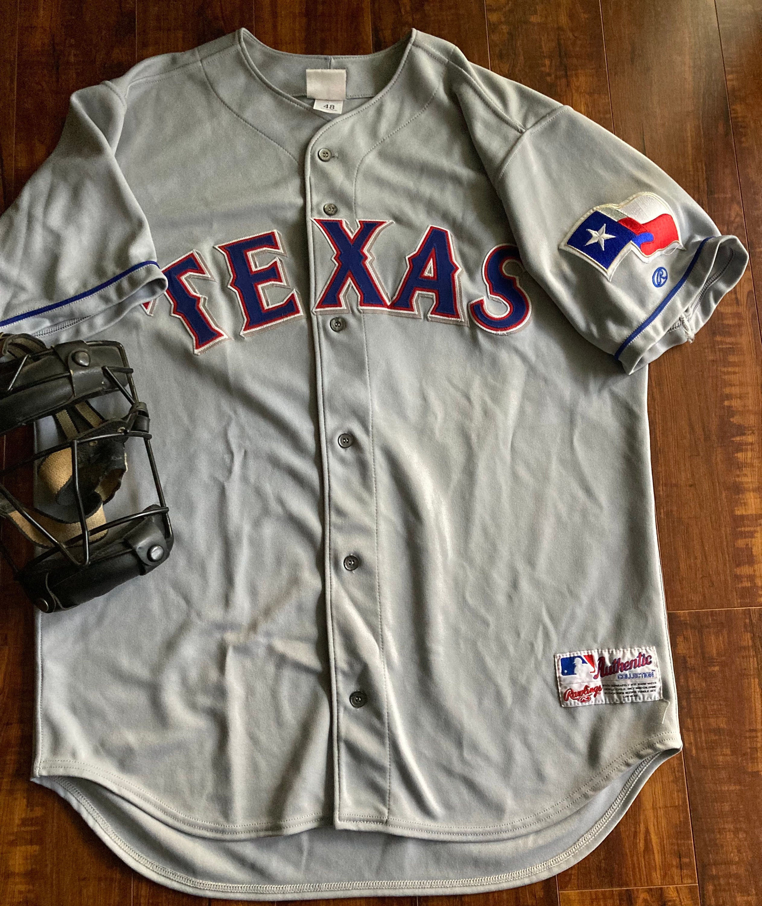 grey texas rangers jersey