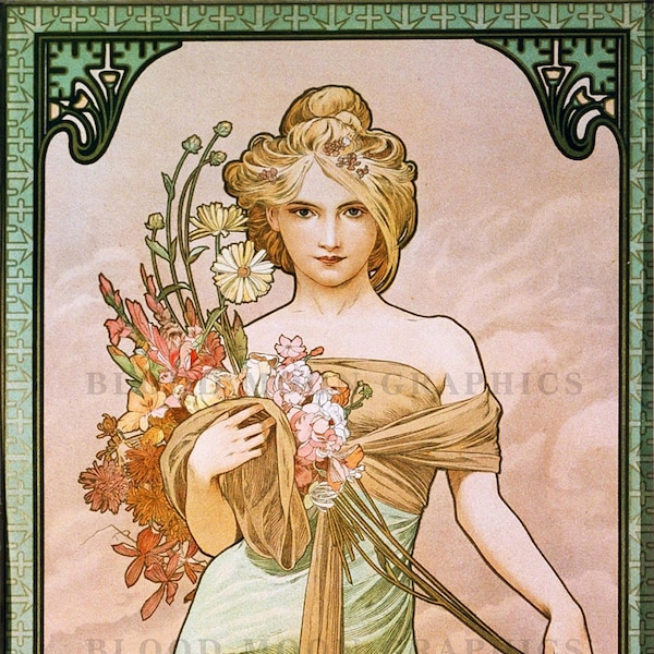 Mucha Art Nouveau - Etsy