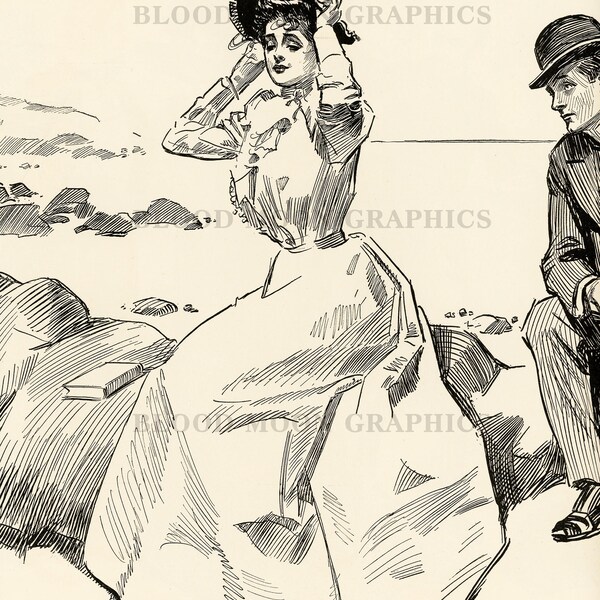 Gibson Girl Print - Etsy