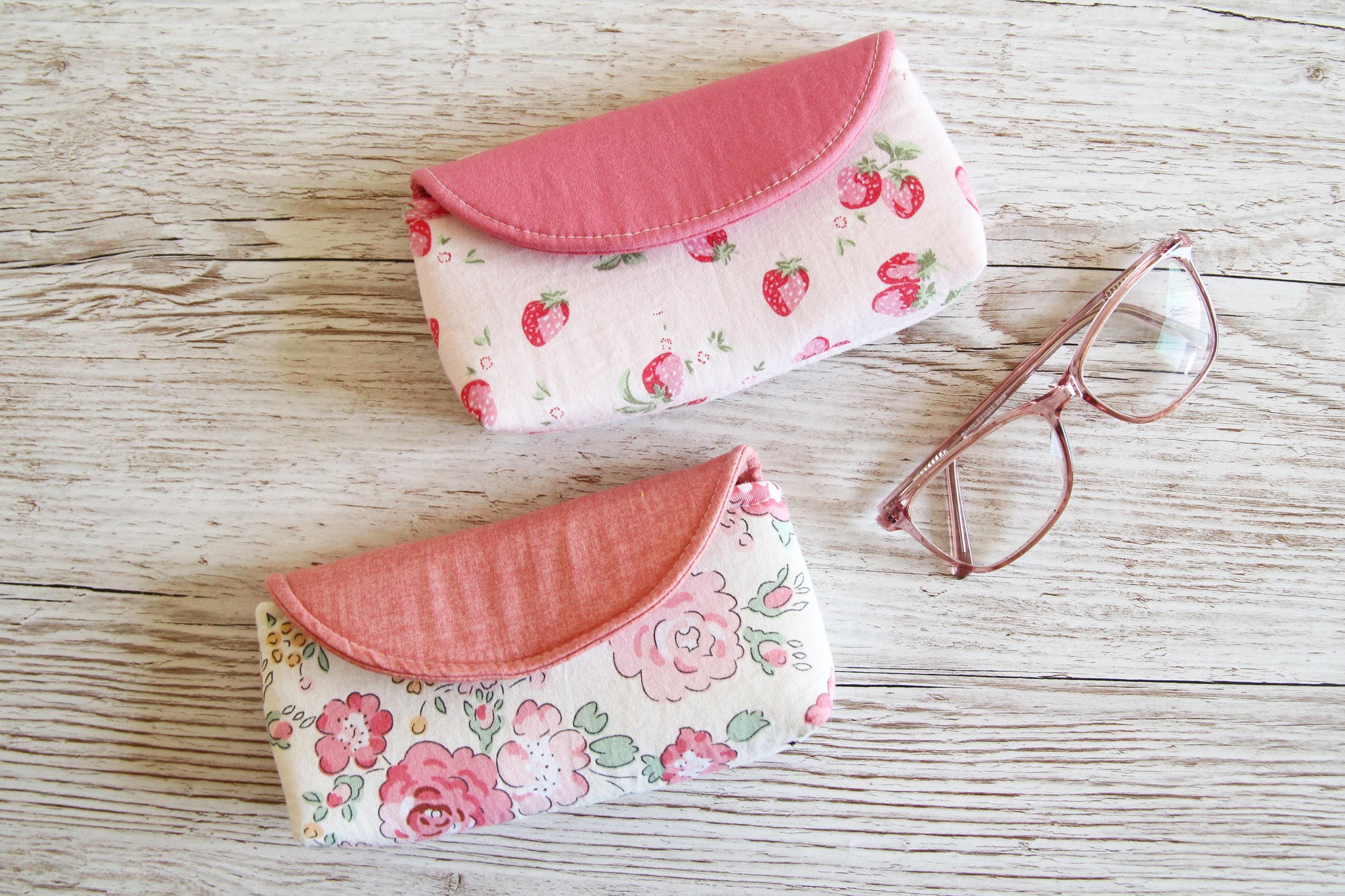 Tape Measure Sewing Pattern Snap Sunglasses Case Handmade
