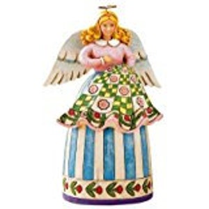 JIM SHORE Stitch & Sew till your aglow ( Mini Quilting Angel Figurine 5 inch)