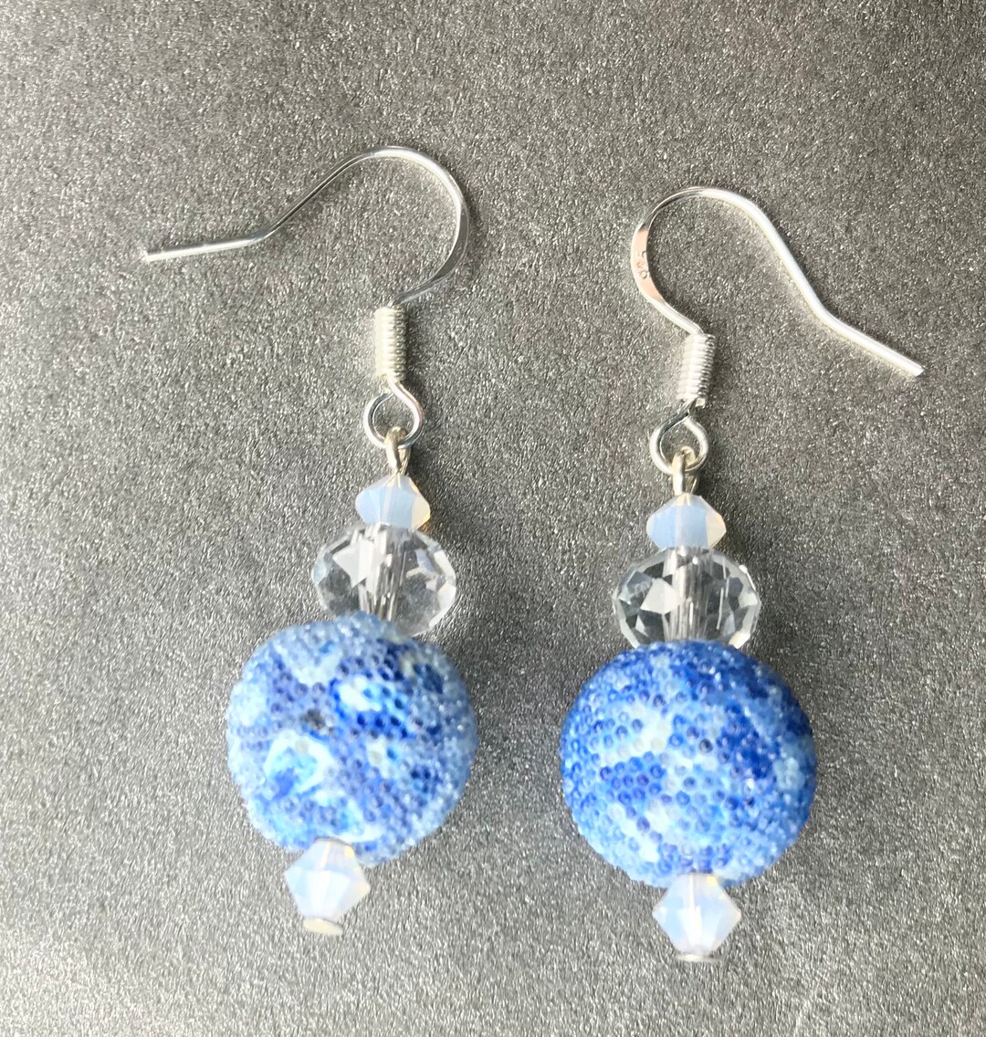 Sky Blue Earrings Sterling Silver Earrings. Etsy