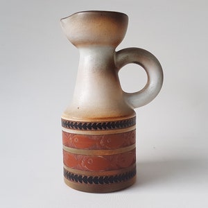 René Maurel sgraffito vase 1969 with fish