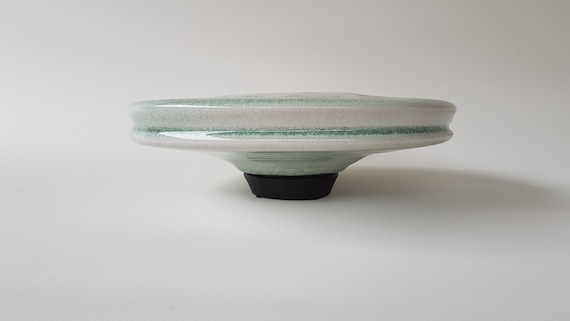 Fritz Rossmann Crystal Glazed UFO Shaped Vase