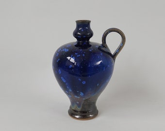 Kerstin Unterstab studio vase with a blue crystallized glaze