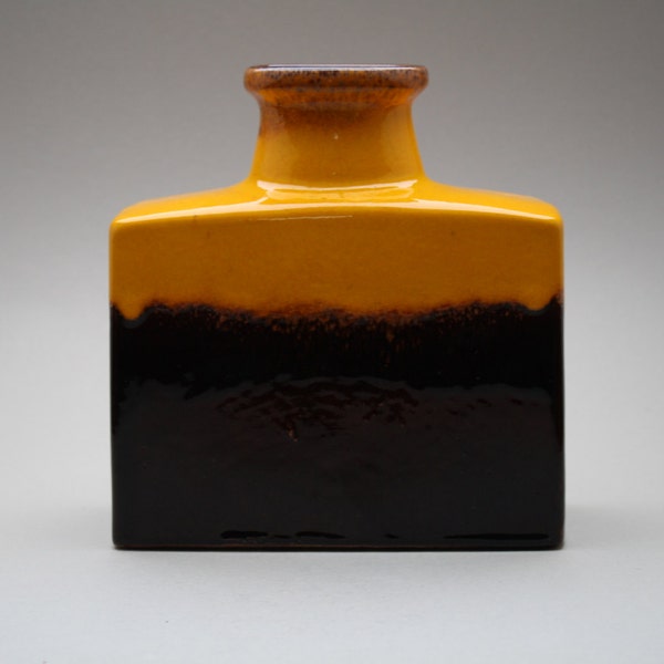 Yellow Fat Lava Scheurich vase made in 1974