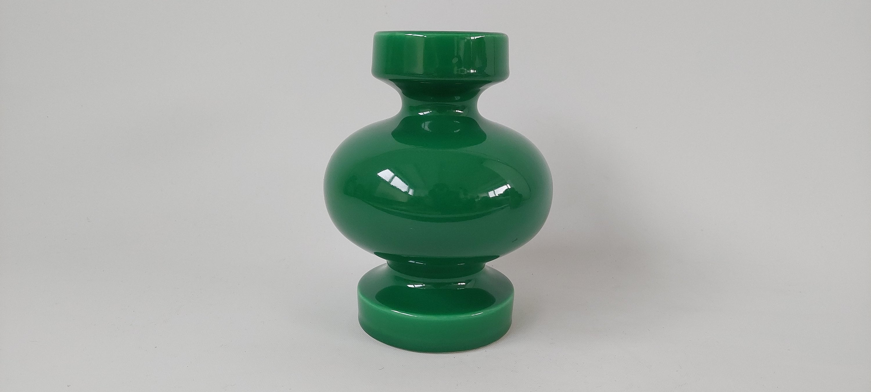 【 超希少品 】70's STIVER ITALY 大型 花瓶 クリスタル 緑 超希少品 】70's STIVER ITALY 大型 花瓶 クリスタル 緑
