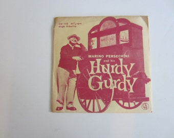 Vintage 1962 Marino Persechini and his Hurdy Gurdy from Boston 33 1/3 Record