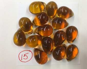 15 New Old Stock 1" (25 mm) Amber Grape Crystal Prism (several lots available)