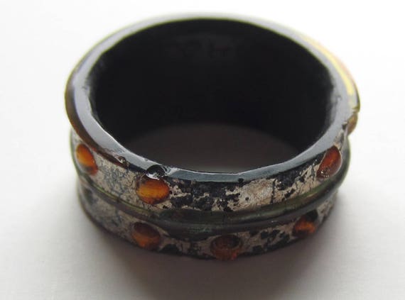 Vintage Venetian Glass Ring - image 2