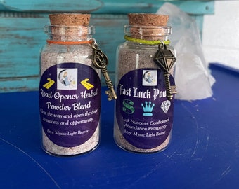 Fast Luck, Road Opener powder, Success, Opportunity, Prosperity, Block Buster, Witch, Hoodoo, conjure, wicca, pagan
