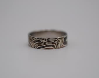 Mokume Gane: Silver, Copper, and Shibuichi Small Ring