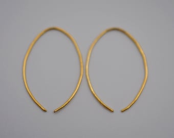 Medium Yellow Gold Open Hoop Earrings