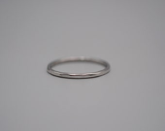 Rhodium Stacker Ring