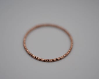 Thin Rose Gold Sparkle Stacker Ring