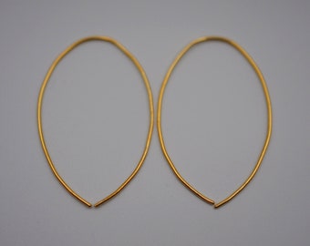 Large Yellow Gold Open Hoop Earrings