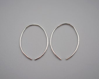 Small Silver Open Hoop Earrings