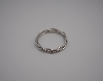 Rhodium Braid Ring