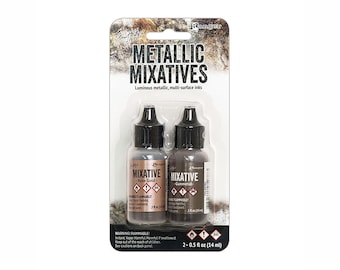 Alcohol Ink Mixatives Set Rose Gold/Gunmetal - Tim Holtz - Ranger Ink