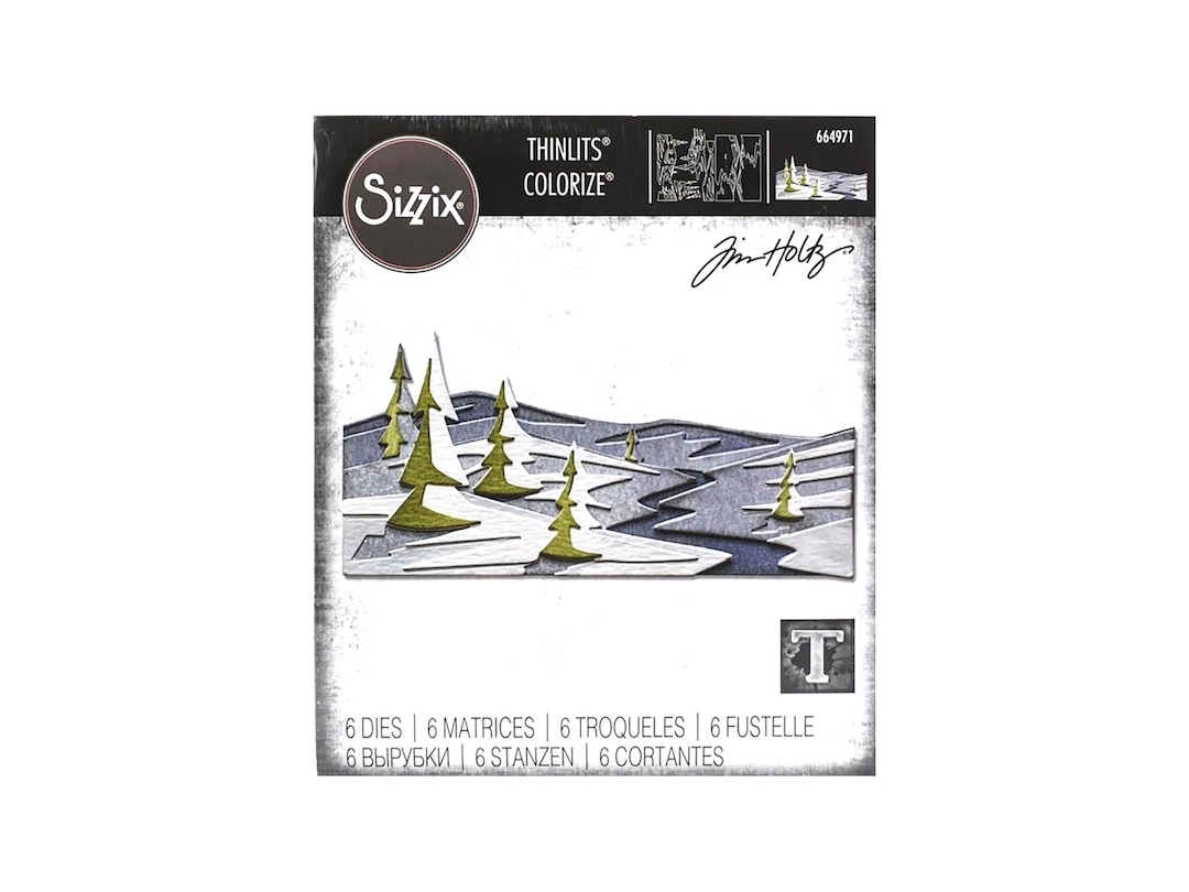 Snowscape Thinlits Colorize Dies 664971 - Sizzix - Tim Holtz - Etsy